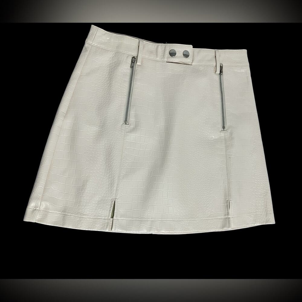 Miami off Cream  snakeskin Embossed Mini Skirt NWT Small